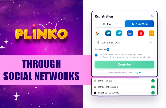 Plinko through social networks
