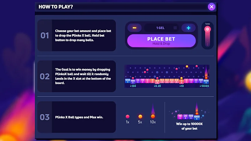 gameplay Plinko X